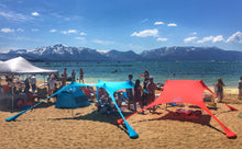 The SunBear Shade works with 2 or 4 poles